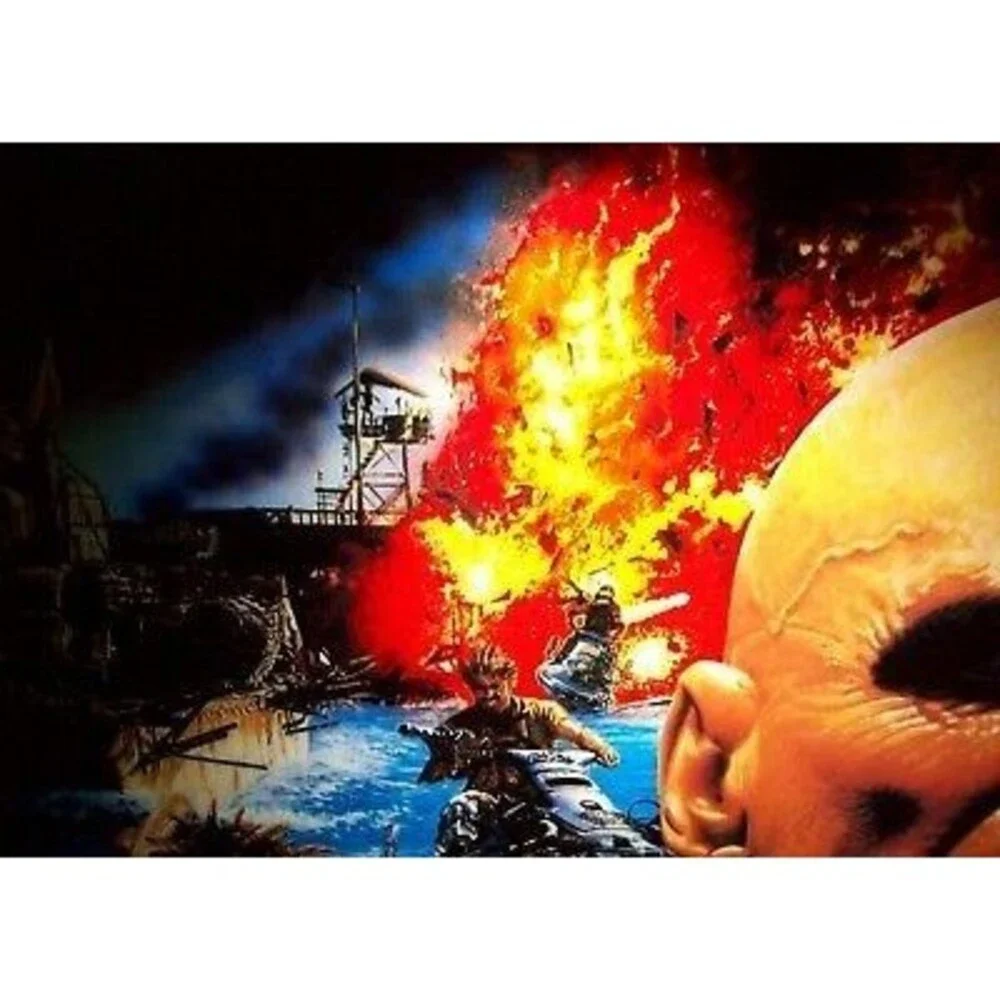 WaterWorld Pinball Translite Art Sheet Kevin Costner Original Unused Water World